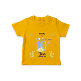"Celebrate your kids 10th month"  - Personalized TShirt  - CHROME YELLOW - 0 - 5 Months Old (Chest 17")