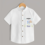 Celebrate The 11th Month Birthday with Custom Shirt, Personalized with your little one's name - WHITE - 0 - 6 Months Old (Chest 21")