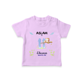 11 Month Milestone Baby T-Shirt Outfit | Personalized T-Shirt | Perfect for Photoshoots - LILAC - 0-5 Months Old (Chest 17")