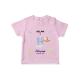 Make The Eleventh Month Unforgettable With Our Exclusive Customized T-Shirt For Babies - PINK - 0-5 Months Old (Chest 17")