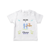 Make The Eleventh Month Unforgettable With Our Exclusive Customized T-Shirt For Babies - WHITE - 0-5 Months Old (Chest 17")