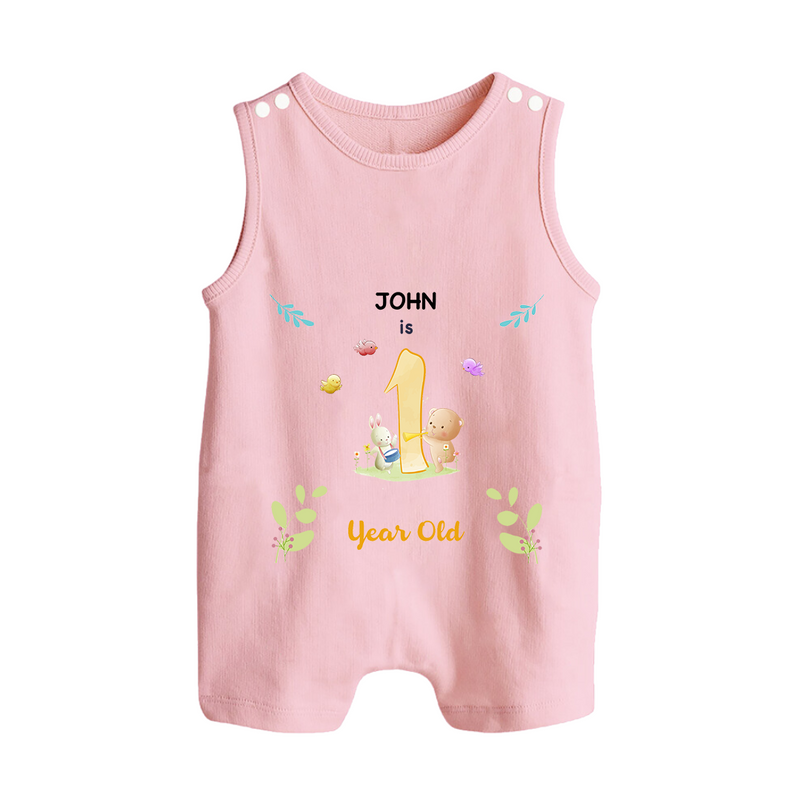 Make The First Year Unforgettable With Our Exclusive Customized Romper Suit For Babies - BABY PINK - 0 - 5 Months Old (Chest 18")