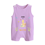 Make The First Year Unforgettable With Our Exclusive Customized Romper Suit For Babies - LILAC - 0 - 5 Months Old (Chest 18")