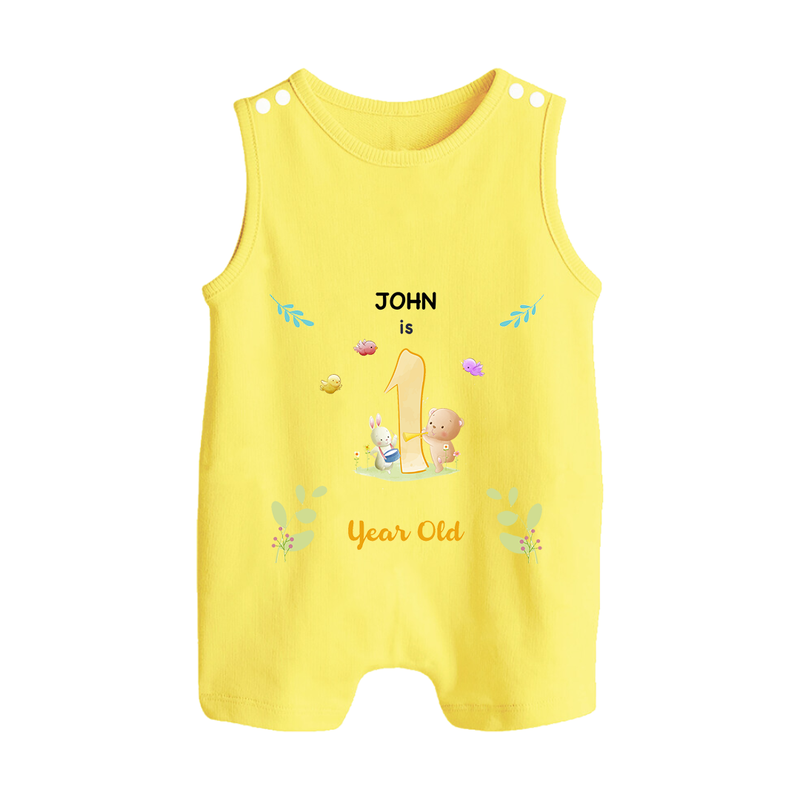 Make The First Year Unforgettable With Our Exclusive Customized Romper Suit For Babies - PASTEL YELLOW - 0 - 5 Months Old (Chest 18")