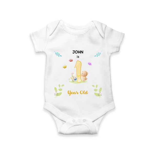 Make The First Year Unforgettable With Our Exclusive Customized Romper For Babies - WHITE - 0 - 3 Months Old (Chest 16")