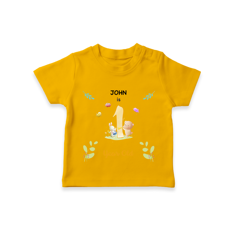 Make The First Year Unforgettable With Our Exclusive Customized T-Shirt For Babies - CHROME YELLOW - 0-5 Months Old (Chest 17")