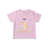 Make The First Year Unforgettable With Our Exclusive Customized T-Shirt For Babies - PINK - 0-5 Months Old (Chest 17")