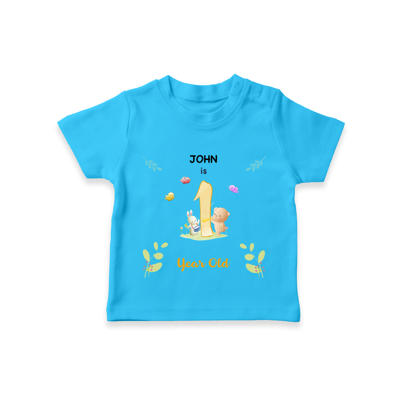 Make The First Year Unforgettable With Our Exclusive Customized T-Shirt For Babies - SKY BLUE - 0-5 Months Old (Chest 17")