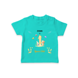 Make The First Year Unforgettable With Our Exclusive Customized T-Shirt For Babies - TEAL - 0-5 Months Old (Chest 17")