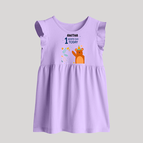 Cute Newborn Baby Frock for 1 Month | Custom Name & Style Options