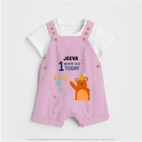 Cute Newborn Dungaree Set for 1 Month | Custom Name & Style Options - BABY PINK - 0 - 5 Months Old (Chest 18")