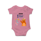 Cute Newborn Romper/Onesie for 1 Month | Custom Name & Style Options - ONION - New Born (Chest 14")
