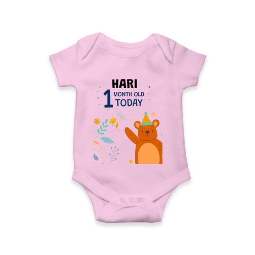 Commemorate your little one's 1st month with a custom romper/onesie, personalized with their name!