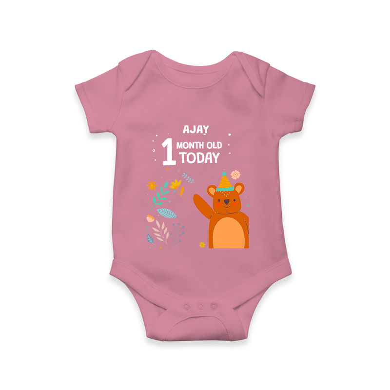 Celebrate The Magic Of Your Baby's First Month With Our Elegant And Customized Romper For Babies - ONION - 0 - 3 Months Old (Chest 16")