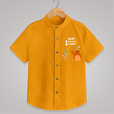 Cute Newborn Shirt for 1 Month | Custom Name & Style Options - CHROME YELLOW - 0 - 6 Months Old (Chest 23")