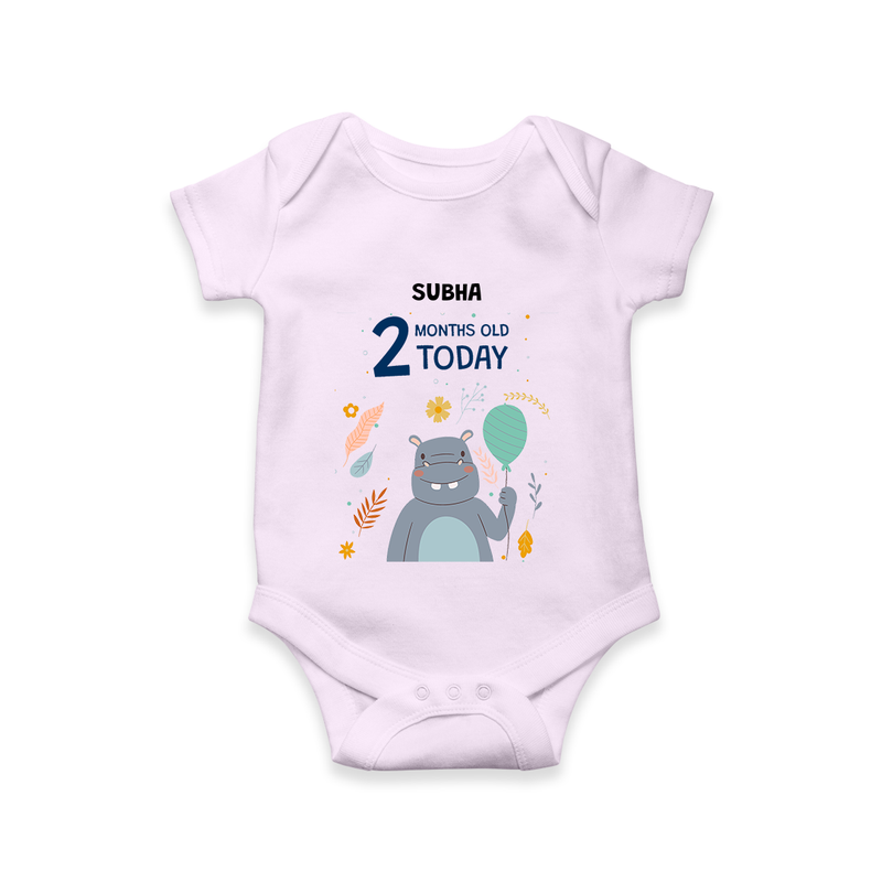 Celebrate The Magic Of Your Baby's Second Month With Our Elegant And Customized Romper For Babies - LILAC - 0 - 3 Months Old (Chest 16")