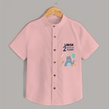 Commemorate your little one's 2nd month with a custom Shirt, personalized with their name! - PEACH - 0 - 6 Months Old (Chest 21")