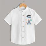 Cute Newborn Shirt for 2 Month | Custom Name & Style Options - WHITE - 0 - 6 Months Old (Chest 23")