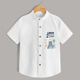 Commemorate your little one's 2nd month with a custom Shirt, personalized with their name! - WHITE - 0 - 6 Months Old (Chest 21")