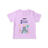 Celebrate The Magic Of Your Baby's Second Month With Our Elegant And Customized T-Shirt For Babies - LILAC - 0-5 Months Old (Chest 17")