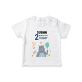 Cute Newborn T-Shirt for 2 Month | Custom Name & Style Options - WHITE - 0-5 Months Old (Chest 17")