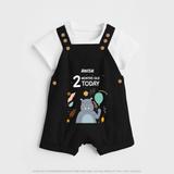 Celebrate The Magic Of Your Baby's Second Month With Our Elegant And Customized Dungaree Set For Babies - BLACK - 0 - 5 Months Old (Chest 18")