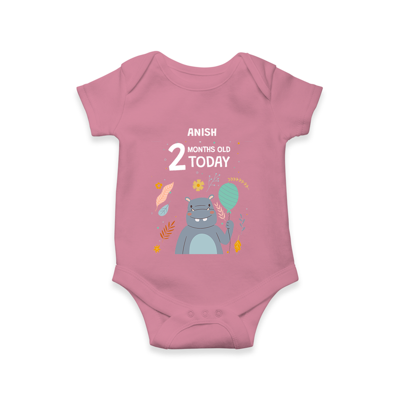 Celebrate The Magic Of Your Baby's Second Month With Our Elegant And Customized Romper For Babies - ONION - 0 - 3 Months Old (Chest 16")