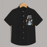Cute Newborn Shirt for 2 Month | Custom Name & Style Options - BLACK - 0 - 6 Months Old (Chest 23")