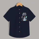 Cute Newborn Shirt for 2 Month | Custom Name & Style Options - NAVY BLUE - 0 - 6 Months Old (Chest 23")