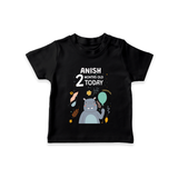 Cute Newborn T-Shirt for 2 Month | Custom Name & Style Options - BLACK - 0-5 Months Old (Chest 17")