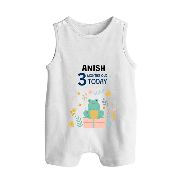 Cute Newborn Romper Suit/ Sleeveless Romper for 3 Month | Custom Name & Style Options - WHITE - 0 - 5 Months Old (Chest 18")