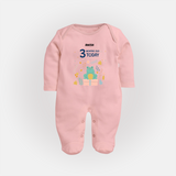 Celebrate The Magic Of Your Baby's Third Month With Our Elegant And Customized Sleep Suit For Babies - BABY PINK - New Born (Chest 7.5")