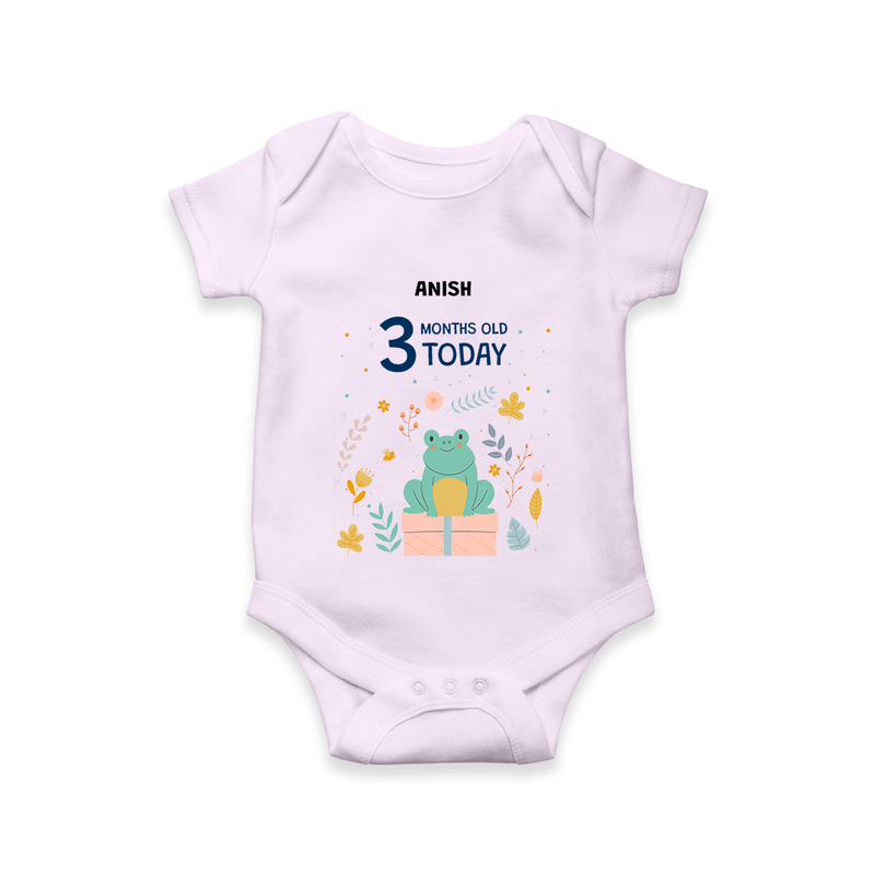 Celebrate The Magic Of Your Baby's Third Month With Our Elegant And Customized Romper For Babies - LILAC - 0 - 3 Months Old (Chest 16")