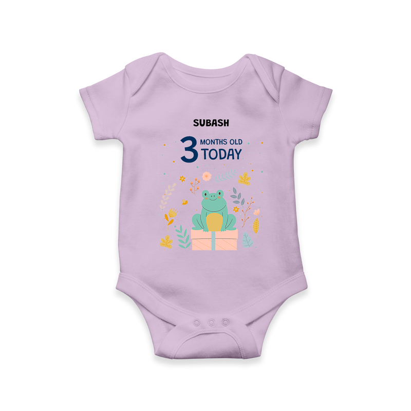 Commemorate your little one's 3rd month with a custom romper/onesie, personalized with their name!