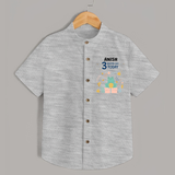 Cute Newborn Shirt for 3 Month | Custom Name & Style Options - GREY - 0 - 6 Months Old (Chest 23")