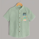 Cute Newborn Shirt for 3 Month | Custom Name & Style Options - MINT GREEN - 0 - 6 Months Old (Chest 23")