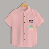 Commemorate your little one's 3rd month with a custom Shirt, personalized with their name! - PEACH - 0 - 6 Months Old (Chest 21")