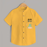 Commemorate your little one's 3rd month with a custom Shirt, personalized with their name! - YELLOW - 0 - 6 Months Old (Chest 21")