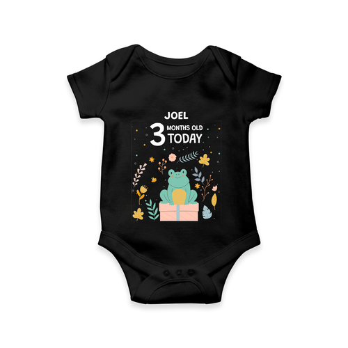 Celebrate The Magic Of Your Baby's Third Month With Our Elegant And Customized Romper For Babies