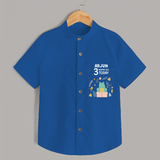 Commemorate your little one's 3rd month with a custom Shirt, personalized with their name! - COBALT BLUE - 0 - 6 Months Old (Chest 21")