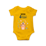 Commemorate your little one's 4th month with a custom romper/onesie, personalized with their name!
