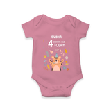 Celebrate The Magic Of Your Baby's Fourth Month With Our Elegant And Customized Romper For Babies - ONION - 0 - 3 Months Old (Chest 16")