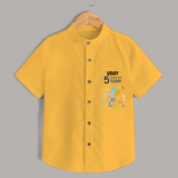 Commemorate your little one's 5th month with a custom Shirt, personalized with their name! - YELLOW - 0 - 6 Months Old (Chest 21")