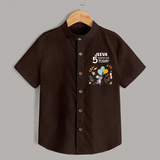 Cute Newborn Shirt for 5 Month | Custom Name & Style Options - CHOCOLATE BROWN - 0 - 6 Months Old (Chest 23")
