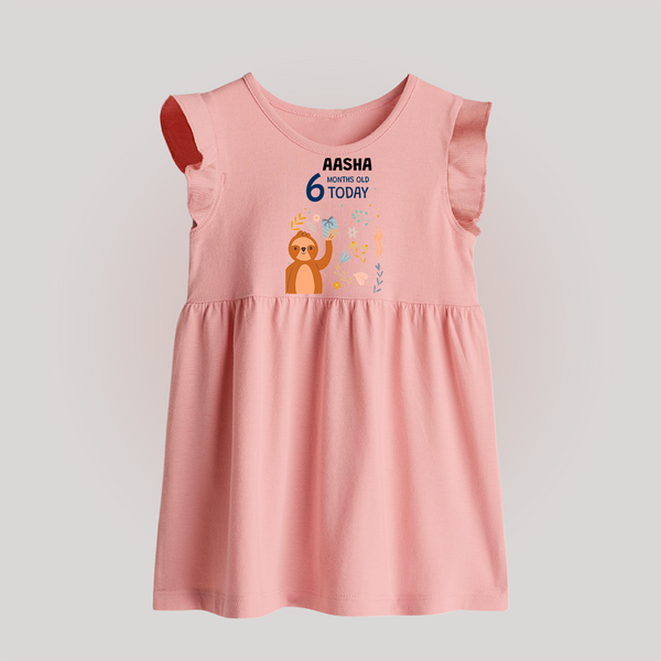 Cute Newborn Baby Frock for 6 Month | Custom Name & Style Options - BABY PINK - 0 - 3 Months Old (Chest 17")