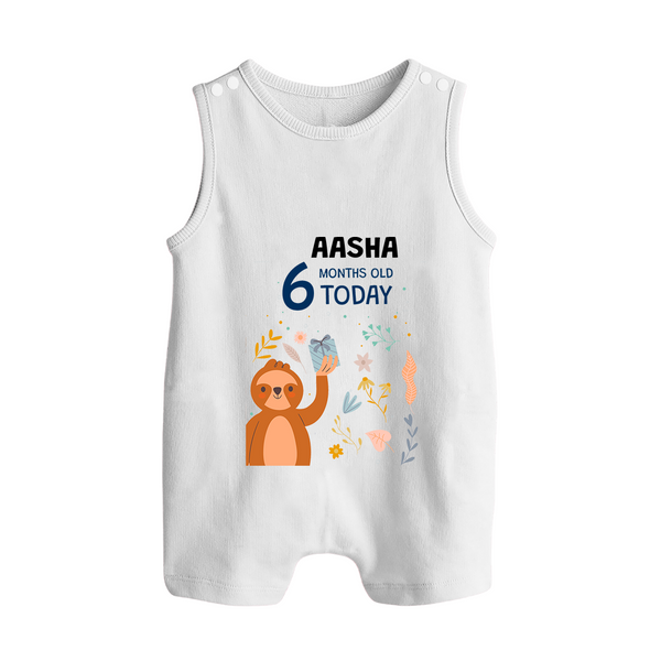 Cute Newborn Romper Suit/ Sleeveless Romper for 6 Month | Custom Name & Style Options - WHITE - 0 - 5 Months Old (Chest 18")