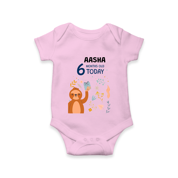 Cute Newborn Romper/Onesie for 6 Month | Custom Name & Style Options - BABY PINK - New Born (Chest 14")
