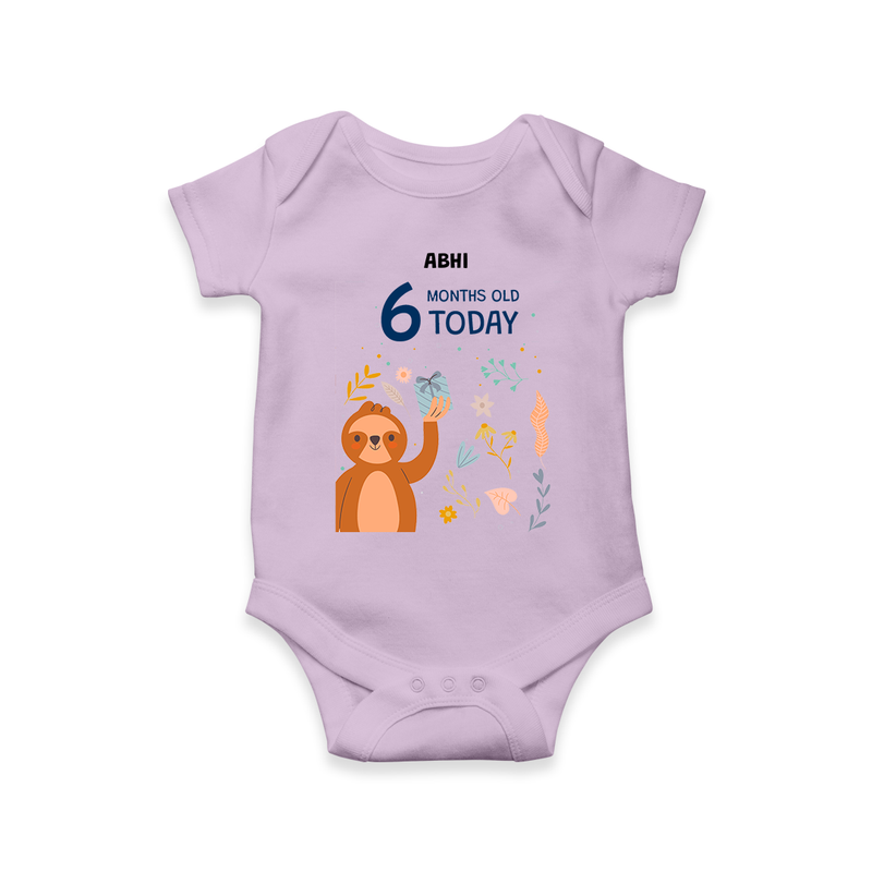 Commemorate your little one's 6th month with a custom romper/onesie, personalized with their name!