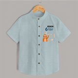 Cute Newborn Shirt for 6 Month | Custom Name & Style Options - ARCTIC BLUE - 0 - 6 Months Old (Chest 23")