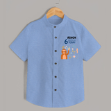 Cute Newborn Shirt for 6 Month | Custom Name & Style Options - SKY BLUE - 0 - 6 Months Old (Chest 23")